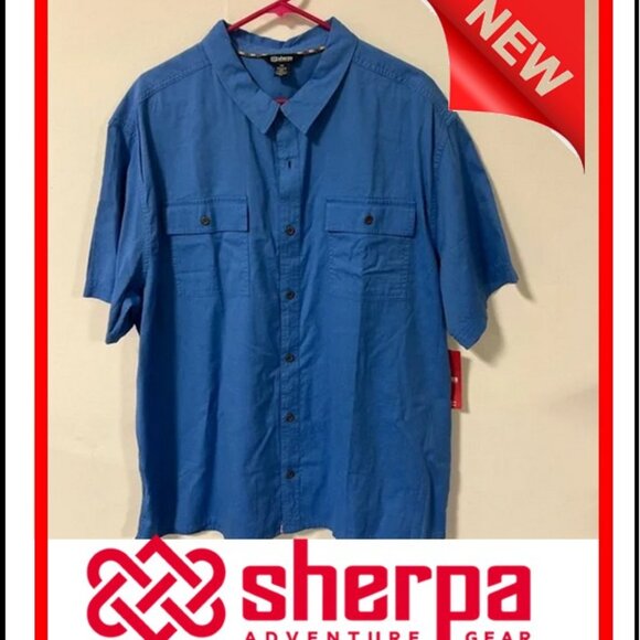 Sherpa Adventure Gear Tharu Journey Shirt - Organic Cotton, Short Sleeve (NWT) - Picture 1 of 5